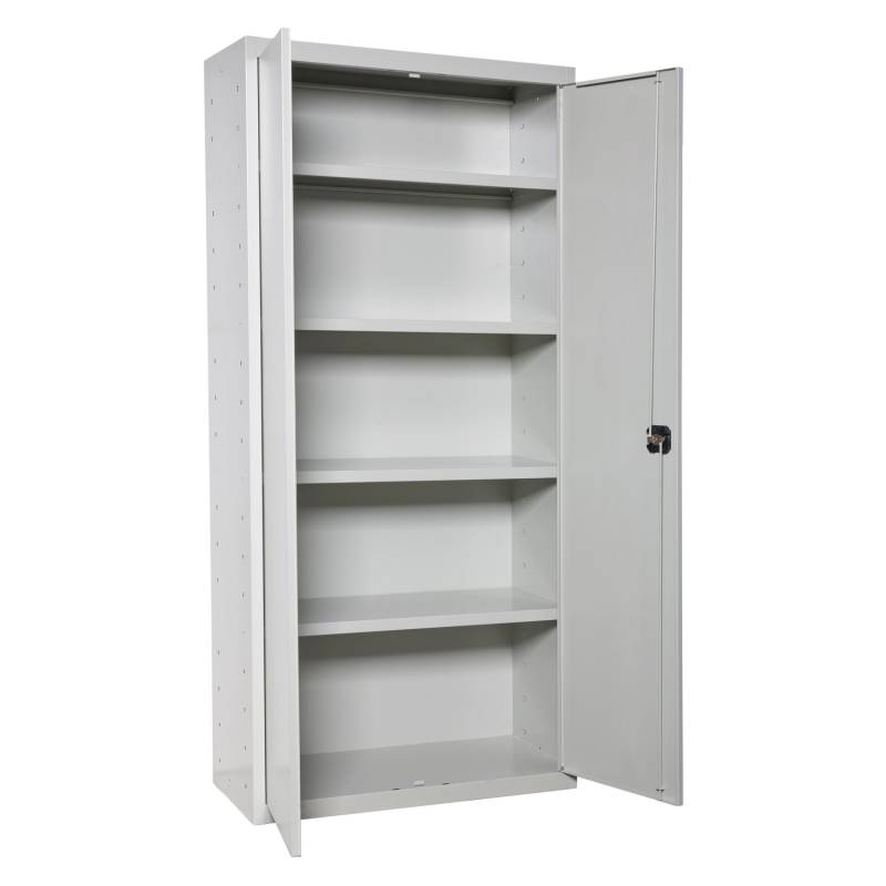 PROREGAL Stahlschrank AMEGO HxBxT 180 x 60 x 40 cm 4x Fachboden Grau-Grau Metallschrank Flügeltürenschrank PROREGAL Stahlschrank AMEGO HxBxT 180 x 60 x 40 cm 4x Fachboden Grau-Grau Metallschrank Flügeltürenschrank von PROREGAL