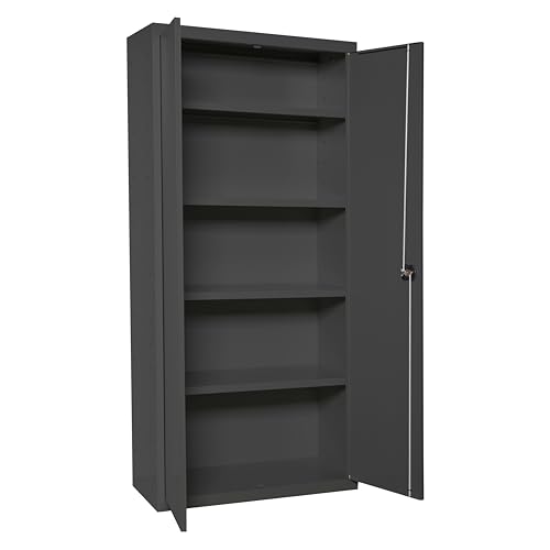 PROREGAL Stahlschrank AMEGO | HxBxT 180x80x40cm | 4X Fachboden | Anthrazit-Anthrazit | Metallschrank Flügeltürenschrank PROREGAL Stahlschrank AMEGO | HxBxT 180x80x40cm | 4X Fachboden | Anthrazit-Anthrazit | Metallschrank Flügeltürenschrank von PROREGAL