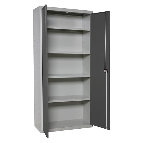 PROREGAL Stahlschrank AMEGO | HxBxT 180x80x40cm | 4X Fachboden | Anthrazit-Grau | Metallschrank Flügeltürenschrank PROREGAL Stahlschrank AMEGO | HxBxT 180x80x40cm | 4X Fachboden | Anthrazit-Grau | Metallschrank Flügeltürenschrank von PROREGAL