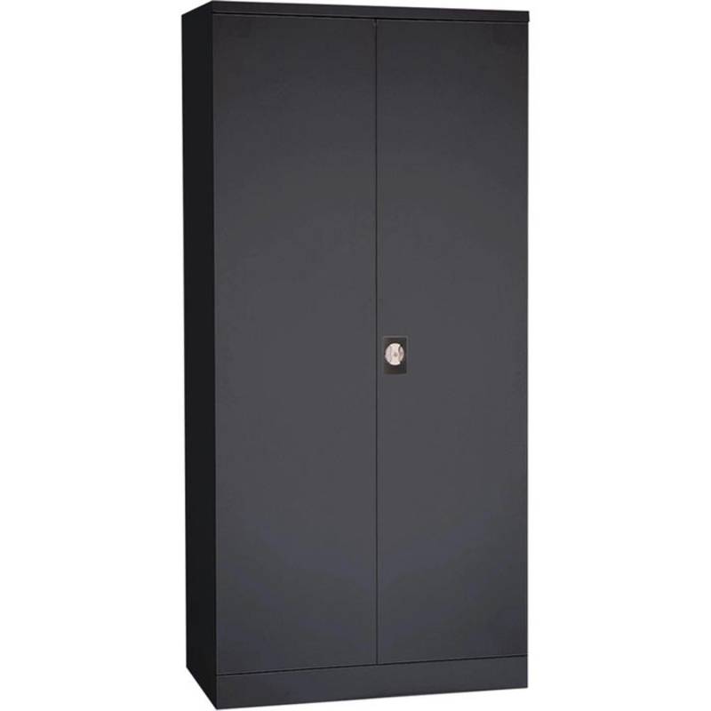 PROREGAL Stahlschrank Bee 4 Fachböden HxBxT 195 x 120 x 42 cm Pulverbeschichtetes Fachbodenmaterial Anthrazit & Anthrazit von PROREGAL