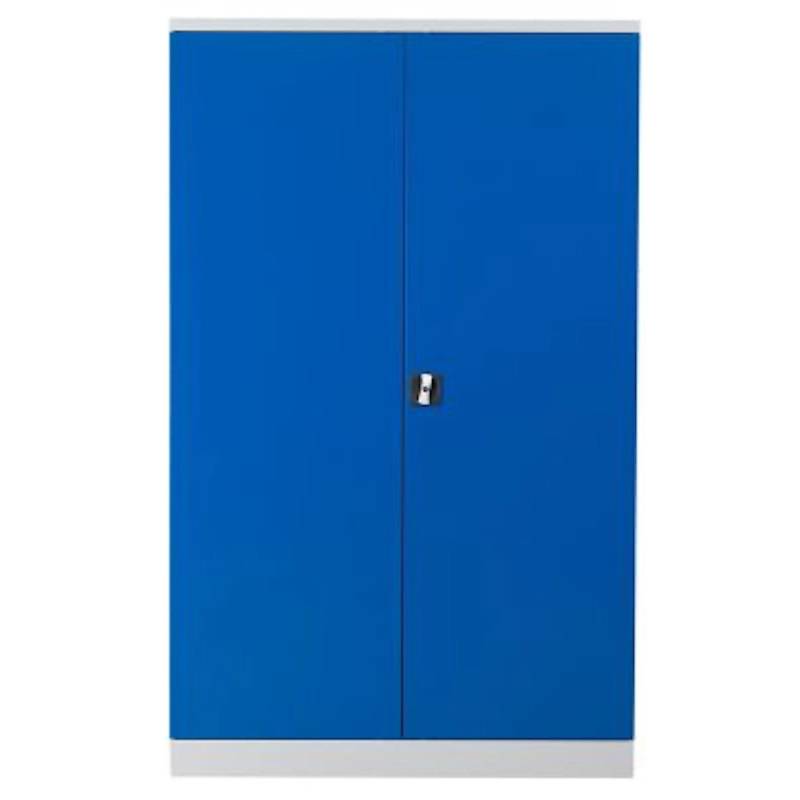 PROREGAL Stahlschrank Bee 4 Fachböden HxBxT 195 x 120 x 60 cm Verzinktes & Verstärktes Fachbodenmaterial Grau & Blau von PROREGAL