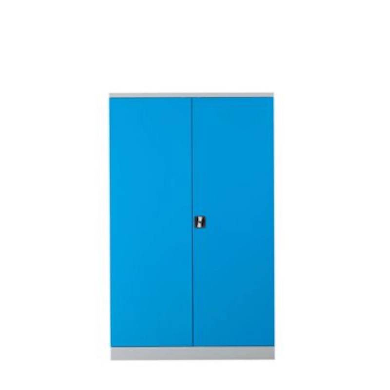 PROREGAL Stahlschrank Bee 4 Fachböden HxBxT 195 x 120 x 60 cm Verzinktes & Verstärktes Fachbodenmaterial Grau & Hellblau von PROREGAL