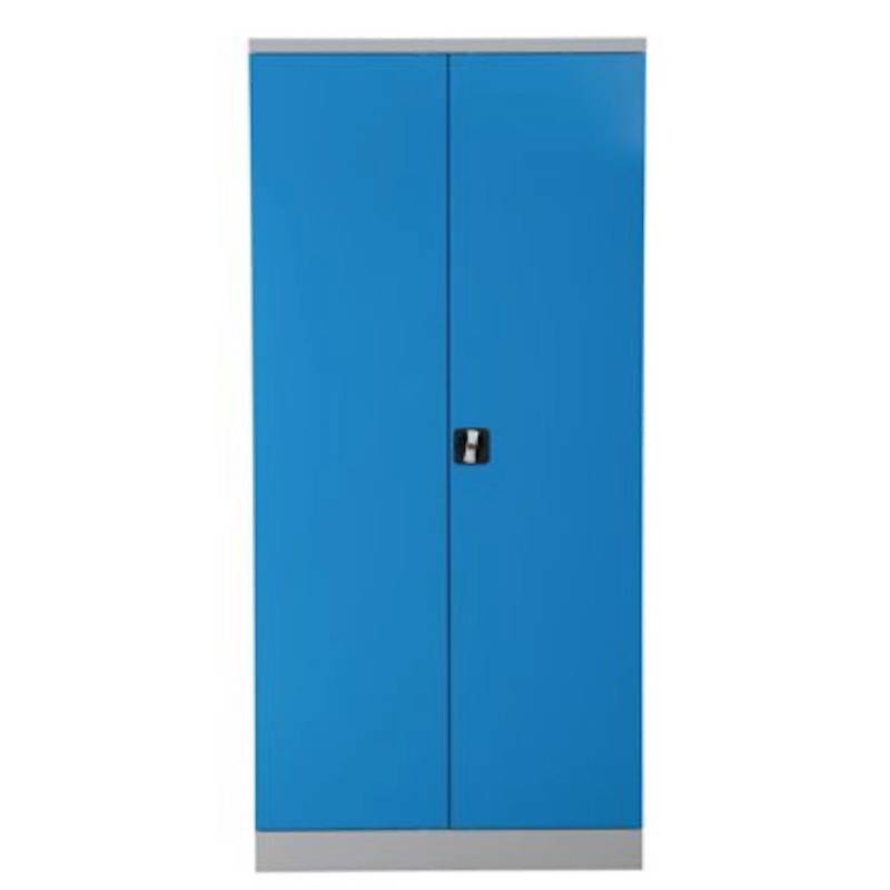 PROREGAL Stahlschrank Bee 4 Fachböden HxBxT 195 x 92 x 42 cm Pulverbeschichtetes Fachbodenmaterial Grau & Hellblau von PROREGAL
