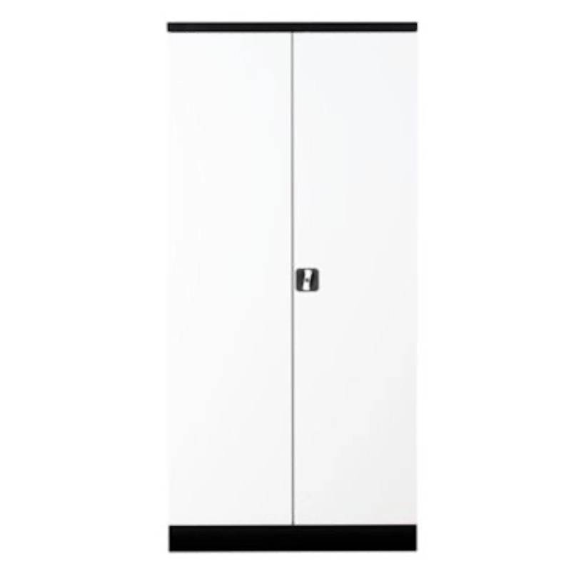PROREGAL Stahlschrank Bee 4 Fachböden HxBxT 195 x 92 x 42 cm Pulverbeschichtetes Fachbodenmaterial Schwarz & Weiß von PROREGAL