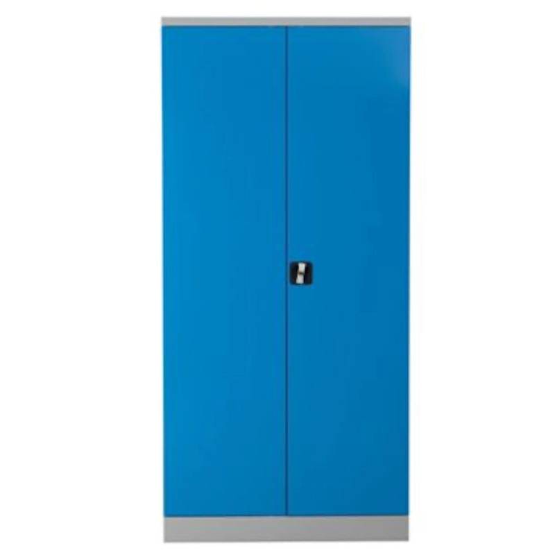 PROREGAL Stahlschrank Bee 4 Fachböden HxBxT 195 x 92 x 42 cm Verzinktes Fachbodenmaterial Grau & Hellblau von PROREGAL