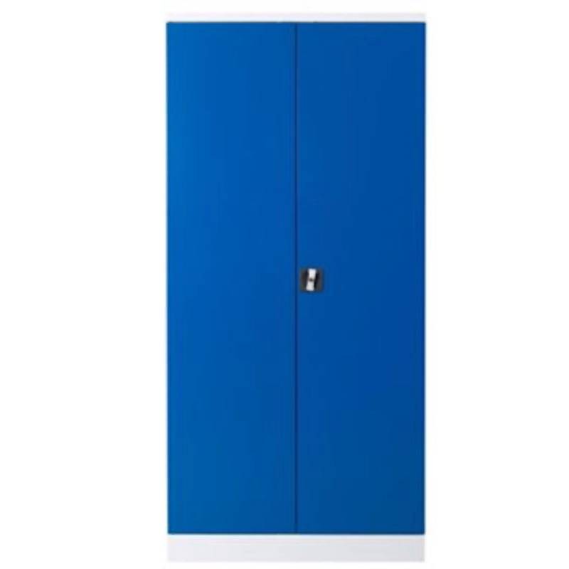 PROREGAL Stahlschrank Bee 4 Fachböden HxBxT 195 x 92 x 50 cm Pulverbeschichtetes & Verstärktes Fachbodenmaterial Weiß & Blau von PROREGAL
