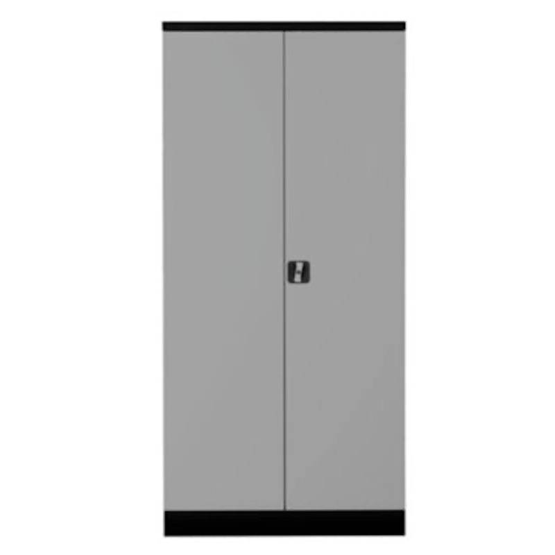 PROREGAL Stahlschrank Bee 4 Fachböden HxBxT 195 x 92 x 60 cm Pulverbeschichtetes & Verstärktes Fachbodenmaterial Schwarz & Grau von PROREGAL
