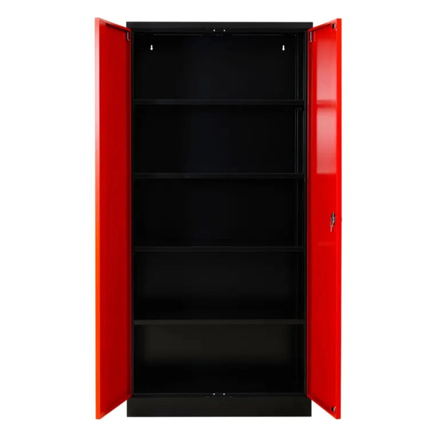 PROREGAL Stahlschrank Bee Mit 4 Lackierten Fachböden HxBxT 195 x 92 x 50 cm Korpusfarbe Anthrazit Frontfarbe Feuerrot PROREGAL Stahlschrank Bee Mit 4 Lackierten Fachböden HxBxT 195 x 92 x 50 cm Korpusfarbe Anthrazit Frontfarbe Feuerrot von PROREGAL