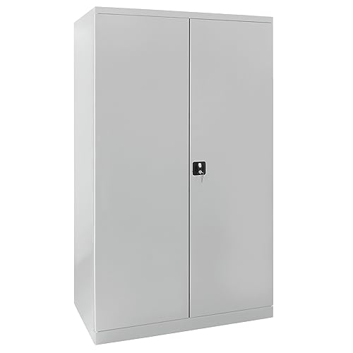 PROREGAL Stahlschrank Owl mit 4 Fachboden | HxBxT 192x110x58cm | Lichtgrau | Büroschrank Aktenschrank Aufbewahrungsschrank PROREGAL Stahlschrank Owl mit 4 Fachboden | HxBxT 192x110x58cm | Lichtgrau | Büroschrank Aktenschrank Aufbewahrungsschrank von PROREGAL