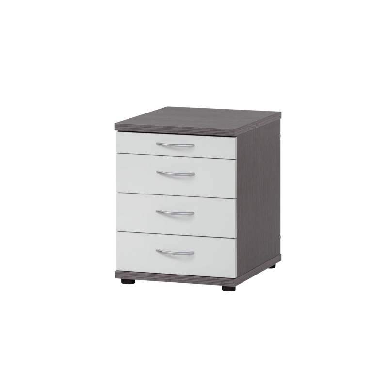PROREGAL Standcontainer Lion HxBxT 54 x 42 x 50 cm 4 Schubladen Eschegrau-Weiß von PROREGAL