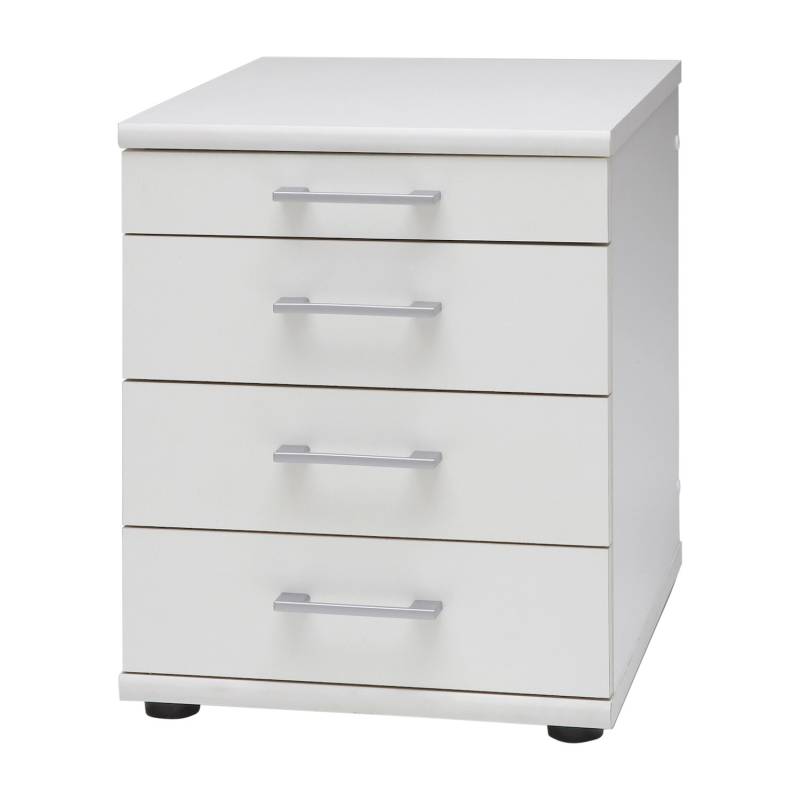 PROREGAL Standcontainer Tiger HxBxT 52 x 42 x 50 cm 4 Schubladen Weiß von PROREGAL