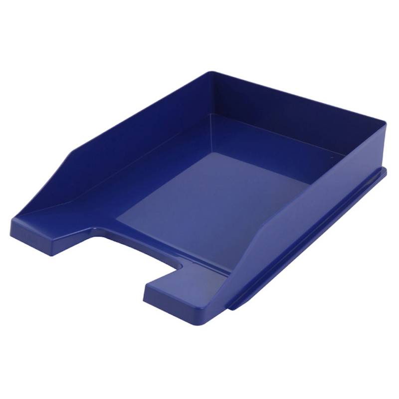 PROREGAL Stapelbare Briefablage Aus Kunststoff HxBxT 6,5 x 25,5 x 34,8 cm Bis DIN A4-Format 10 Stück Blau von PROREGAL