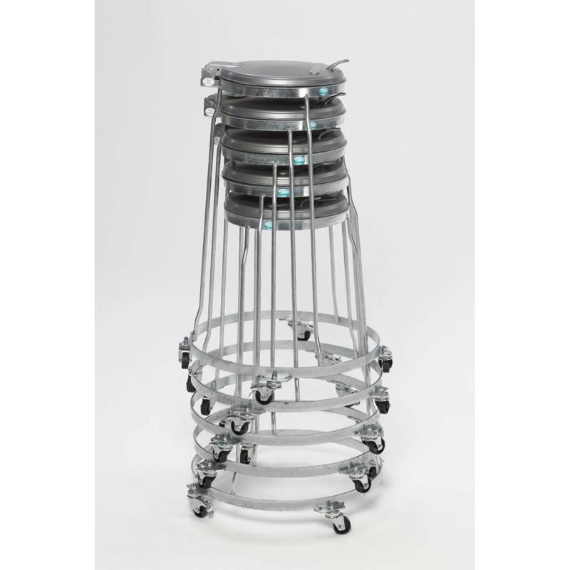 PROREGAL Stapelbarer Abfallsammler Mit Kunststoff Deckel Fahrbar Mit Rollen 120 Liter HxBxT 98 x 64 x 64 cm Stahl Feuerverzinkt PROREGAL Stapelbarer Abfallsammler Mit Kunststoff Deckel Fahrbar Mit Rollen 120 Liter HxBxT 98 x 64 x 64 cm Stahl Feuerverzinkt von PROREGAL