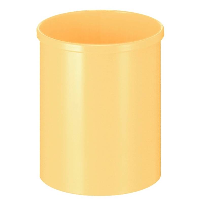 PROREGAL Stillvoller Runder Metall Papierkorb 15 Liter HxØ 30,5 x 25,5 cm Gelb von PROREGAL