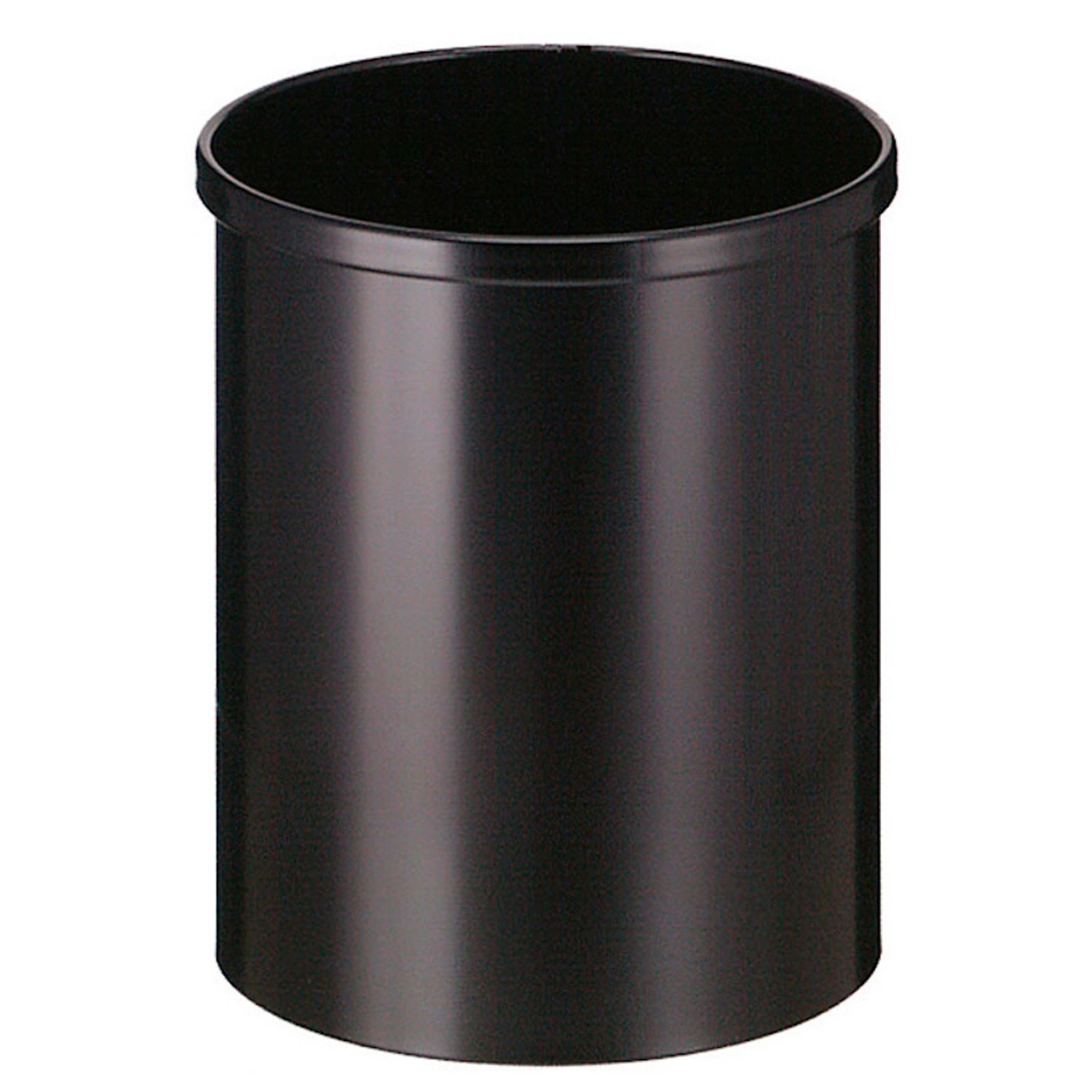 PROREGAL Stillvoller Runder Metall Papierkorb 15 Liter HxØ 30,5 x 25,5 cm Schwarz von PROREGAL
