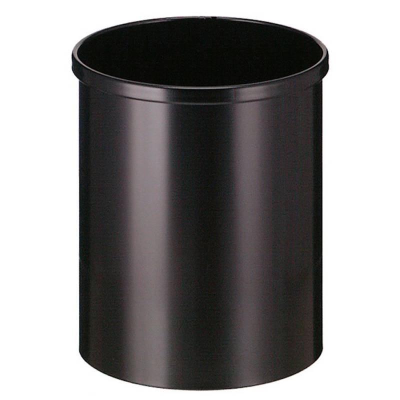 PROREGAL Stillvoller Runder Metall Papierkorb 15 Liter HxØ 30,5 x 25,5 cm Schwarz von PROREGAL
