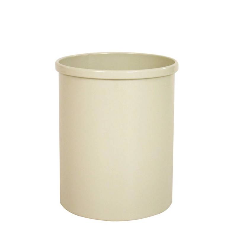PROREGAL Stillvoller Runder Metall Papierkorb 15 Liter HxØ 30,5 x 25,5 cm Weiß von PROREGAL