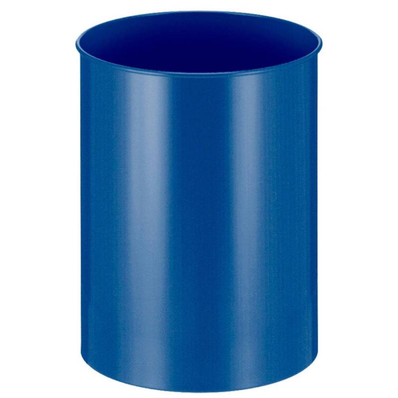 PROREGAL Stillvoller Runder Metall Papierkorb 30 Liter HxØ 47 x 33,5 cm Blau von PROREGAL