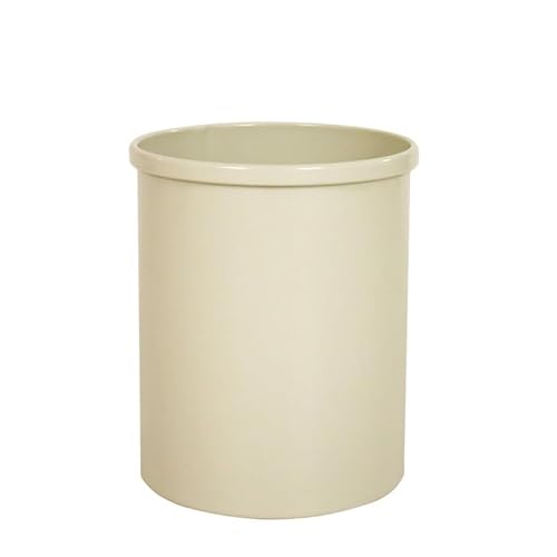 PROREGAL Stillvoller runder Metall Papierkorb | 15 Liter, HxØ 30,5x25,5cm | Weiß von PROREGAL