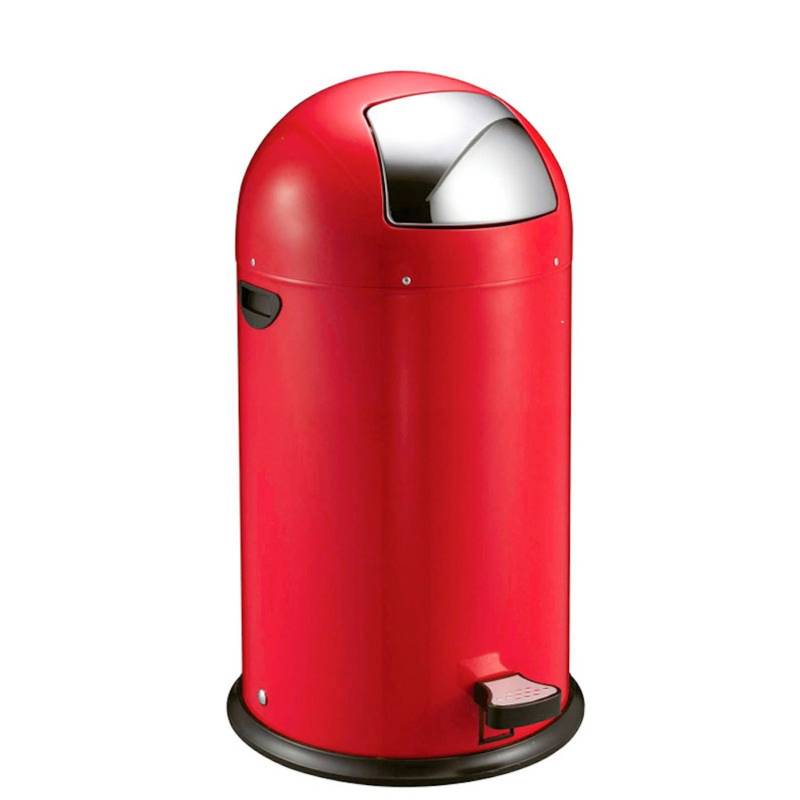 PROREGAL Stilvoller Eleganter Abfalleimer Mit Starkem Fußpedal und Verzinktem Inneneimer 40 Liter HxBxT 74 x 41,5 x 47,5 cm Rot von PROREGAL