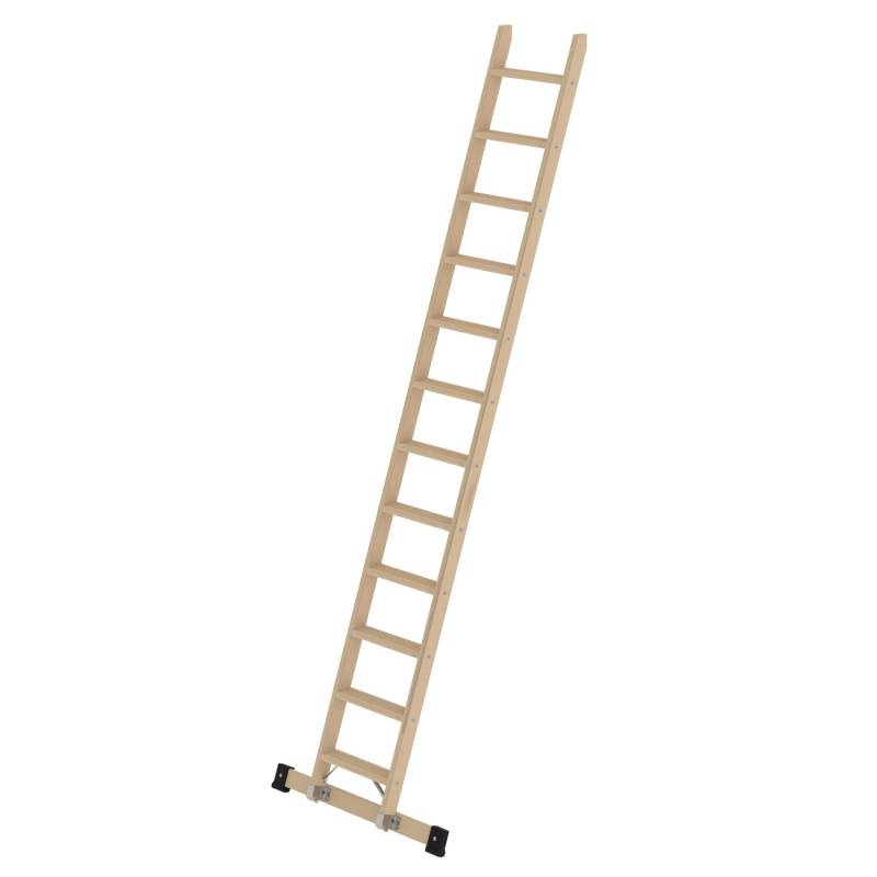 PROREGAL Stufen-Anlegeleiter Holz mit Traverse 12 Stufen von PROREGAL