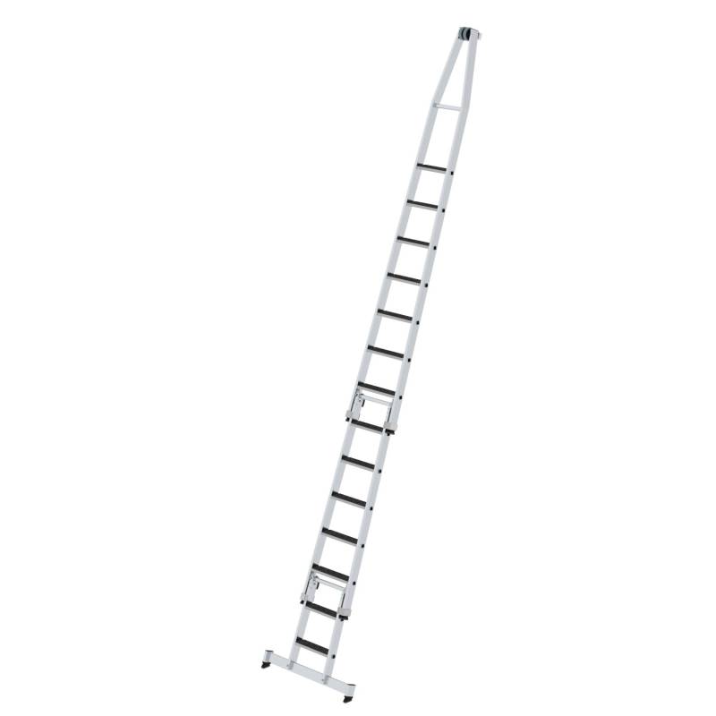 PROREGAL Stufen-Glasreinigerleiter-Satz mit Traverse und Clip-Step R13 Kombi mit 2 Unterteilen von PROREGAL