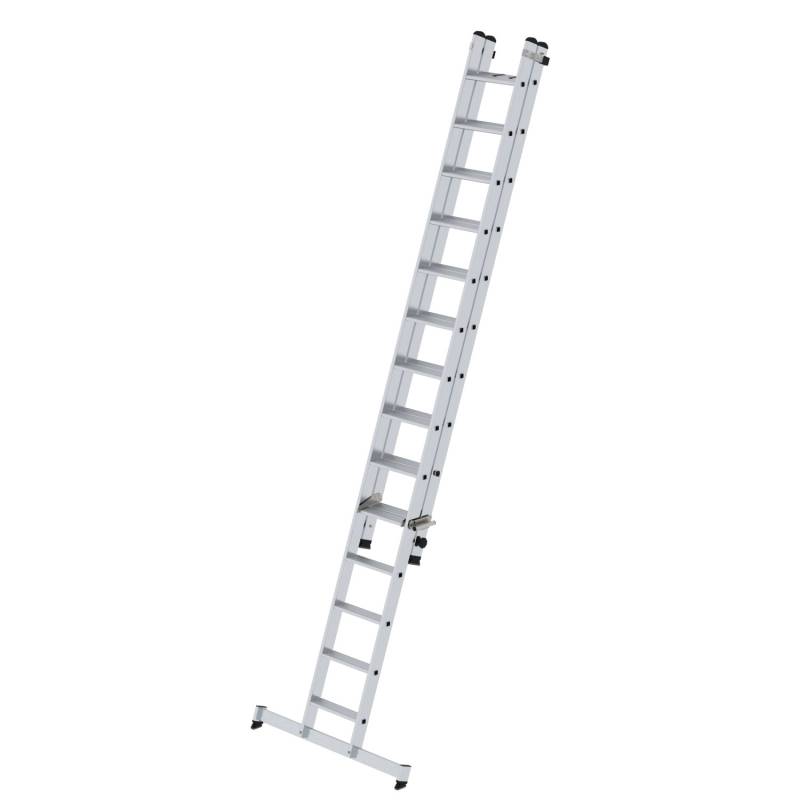 PROREGAL Stufen-Schiebeleiter 2-Teilig mit Traverse 1 x 14 & 1 x 10 Stufen von PROREGAL