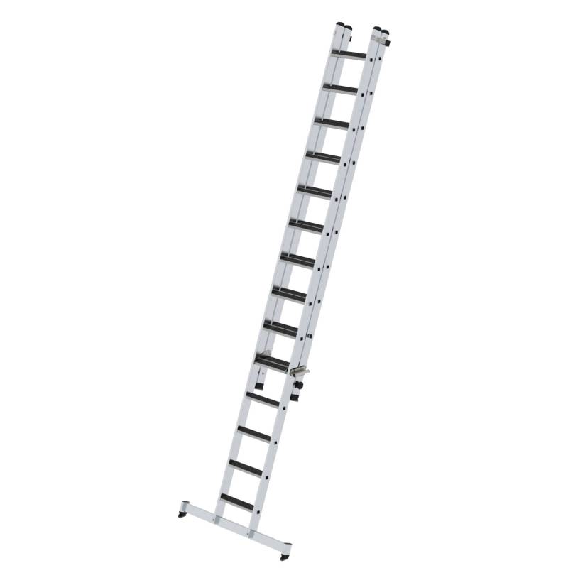 PROREGAL Stufen-Schiebeleiter 2-Teilig mit Traverse und Clip-Step R13 1 x 14 & 1 x 10 Stufen von PROREGAL