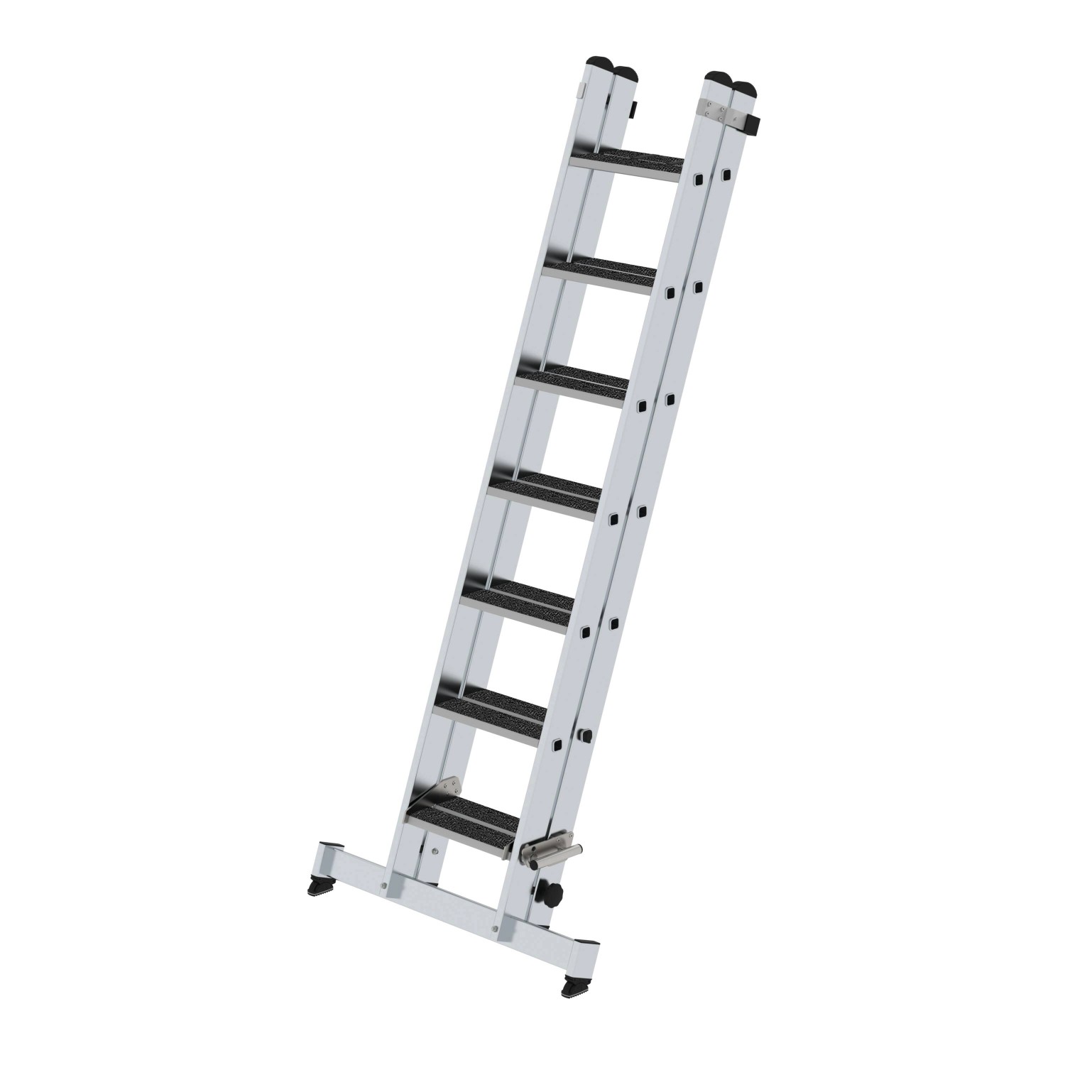 PROREGAL Stufen-Schiebeleiter 2-Teilig mit Traverse und Clip-Step R13 2 x 7 Stufen von PROREGAL
