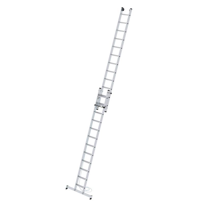 PROREGAL Stufen-Seilzugleiter 2-Teilig mit Traverse 2 x 12 Stufen von PROREGAL