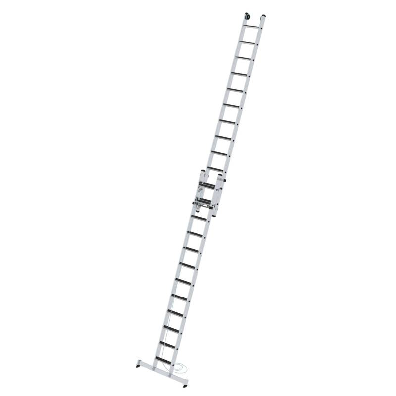 PROREGAL Stufen-Seilzugleiter 2-Teilig mit Traverse und Clip-Step R13 2 x 12 Stufen von PROREGAL