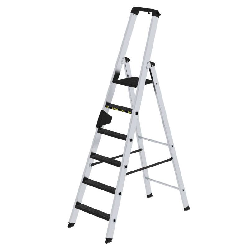 PROREGAL Stufen-Stehleiter 250 kg Einseitig Begehbar mit Clip-Step R13 6 Stufen von PROREGAL