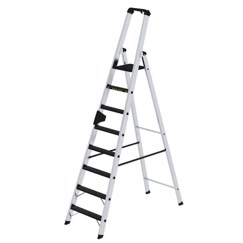 PROREGAL Stufen-Stehleiter 250 kg Einseitig Begehbar mit Clip-Step R13 8 Stufen von PROREGAL