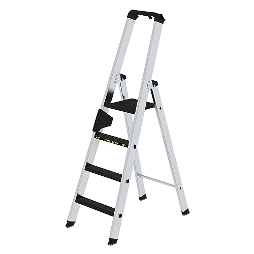 PROREGAL Stufen-Stehleiter | 250 kg | einseitig begehbar mit Clip-Step R13 | 5 Stufen | Leiter, Teleskopleiter, Trittleiter, Bockleiter, Sprossen-Doppelleiter von PROREGAL