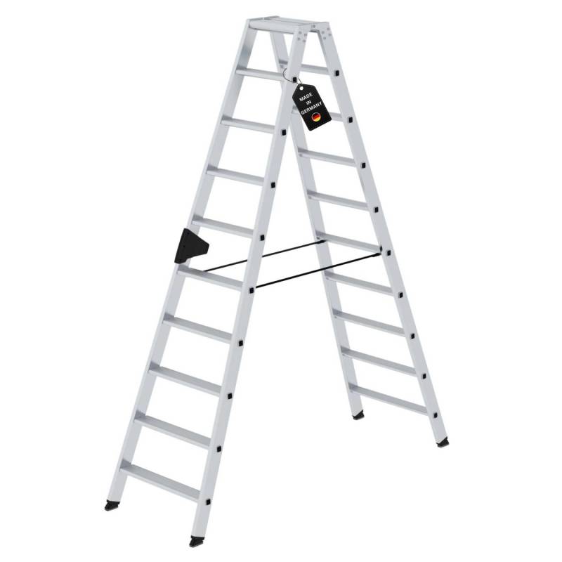 PROREGAL Stufen-Stehleiter Beidseitig Begehbar 2 x 10 Stufen von PROREGAL