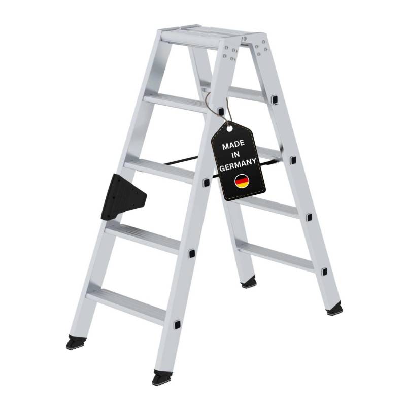PROREGAL Stufen-Stehleiter Beidseitig Begehbar 2 x 5 Stufen von PROREGAL