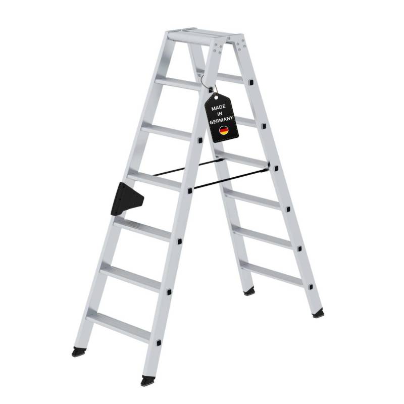 PROREGAL Stufen-Stehleiter Beidseitig Begehbar 2 x 7 Stufen von PROREGAL