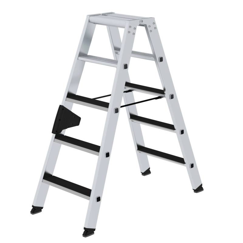 PROREGAL Stufen-Stehleiter Beidseitig Begehbar mit Clip-Step 2 x 5 Stufen von PROREGAL