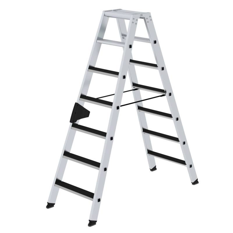 PROREGAL Stufen-Stehleiter Beidseitig Begehbar mit Clip-Step 2 x 7 Stufen von PROREGAL