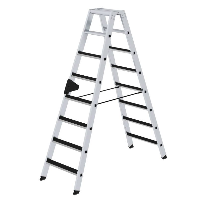 PROREGAL Stufen-Stehleiter Beidseitig Begehbar mit Clip-Step 2 x 8 Stufen von PROREGAL