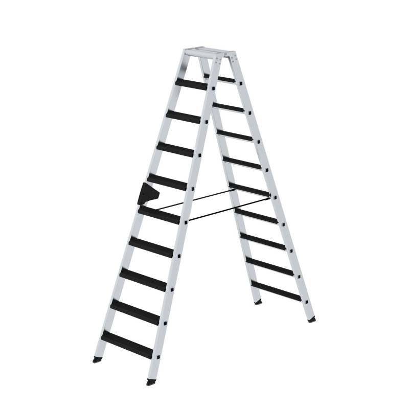 PROREGAL Stufen-Stehleiter Beidseitig Begehbar mit Clip-Step Relax 2 x 10 Stufen von PROREGAL