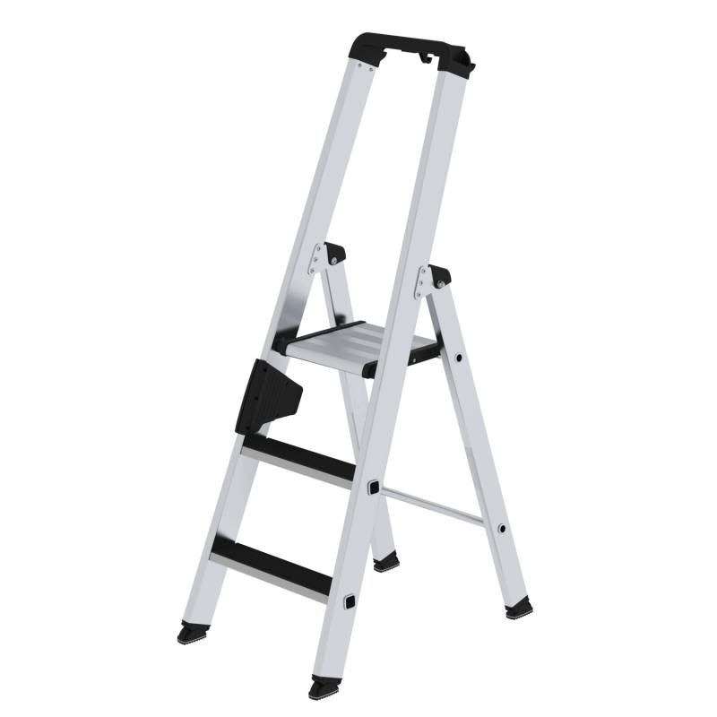 PROREGAL Stufen-Stehleiter Einseitig Begehbar mit Clip-Step 3 Stufen von PROREGAL