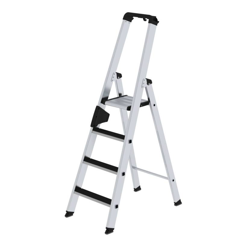 PROREGAL Stufen-Stehleiter Einseitig Begehbar mit Clip-Step 4 Stufen von PROREGAL