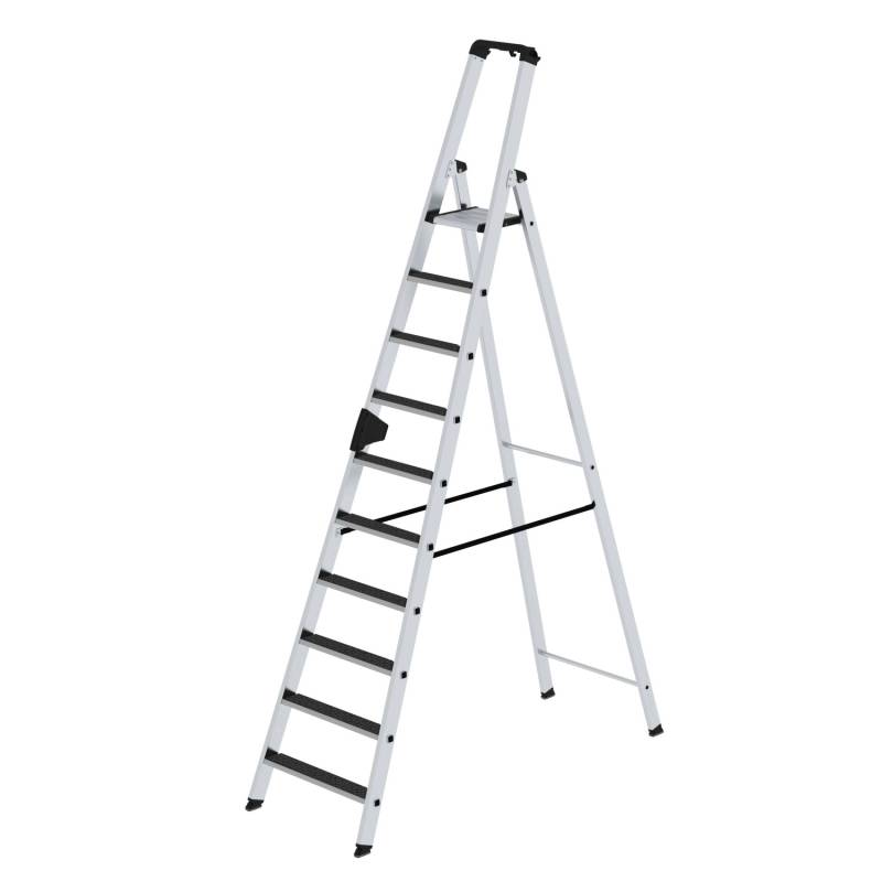 PROREGAL Stufen-Stehleiter Einseitig Begehbar mit Clip-Step R13 10 Stufen von PROREGAL