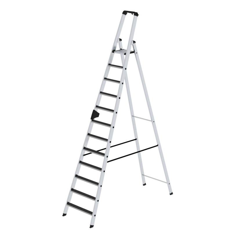 PROREGAL Stufen-Stehleiter Einseitig Begehbar mit Clip-Step R13 12 Stufen von PROREGAL