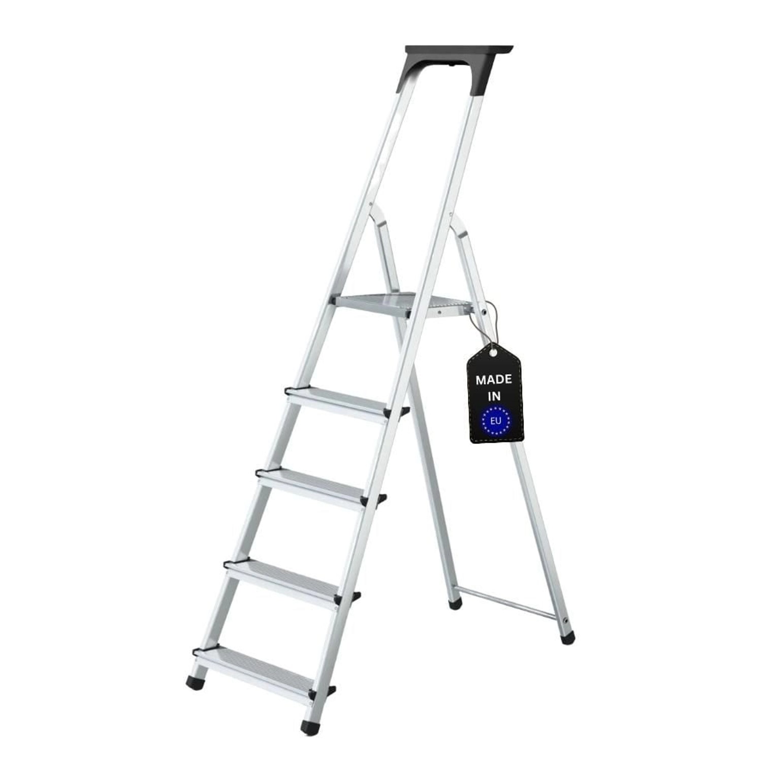 PROREGAL Stufenstehleiter ATLAS mit Werkzeugablage einseitig begehbar 5 Stufen Arbeitshöhe 2,97m Traglast 125kg PROREGAL Stufenstehleiter ATLAS mit Werkzeugablage einseitig begehbar 5 Stufen Arbeitshöhe 2,97m Traglast 125kg von PROREGAL