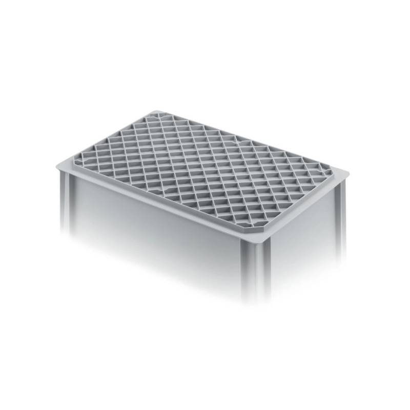 PROREGAL SuperSparSet 10x Eurobehälter mit Offenem Griff und Scharnierdeckel HxBxT 40 x 30 x 40 cm 37 Liter Grau Eurobox Transportbox von PROREGAL