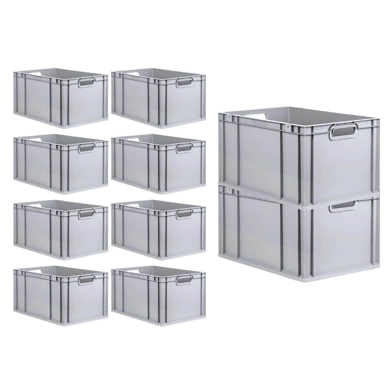 PROREGAL SuperSparSet 10x Eurobox NextGen Grip mit Scharnierdeckel und Roten Schiebeschnappverschlüssen HxBxT 32 x 40 x 60 cm 65 Liter PROREGAL SuperSparSet 10x Eurobox NextGen Grip mit Scharnierdeckel und Roten Schiebeschnappverschlüssen HxBxT 32 x 40 x 60 cm 65 Liter von PROREGAL