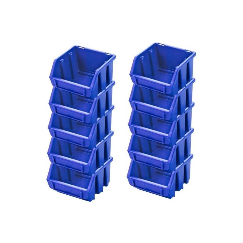 PROREGAL SuperSparSet 10x Sichtlagerbox 1 HxBxT 7,5 x 11,6 x 11,2 cm Polypropylen Blau von PROREGAL