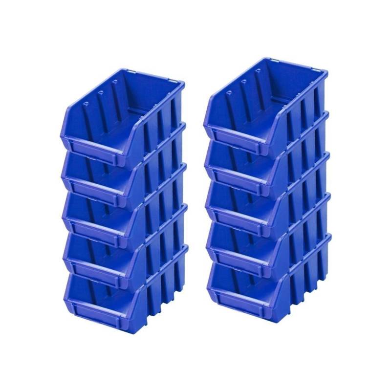 PROREGAL SuperSparSet 10x Sichtlagerbox 2 HxBxT 7,5 x 11,6 x 16,1 cm Polypropylen Blau von PROREGAL